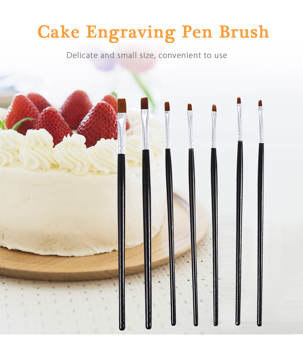 7pcs Cake Engraving Pen Brushes Fondant Decorating Baking Tools