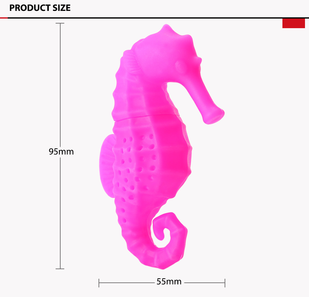 Lovely Novelty Silicone Seahorse Shape Mesh Tea Infuser Strainer Filter