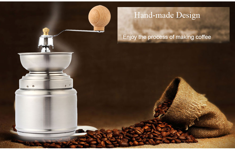 Stainless Steel Adjustable Manual Ceramic Coffee Grinder
