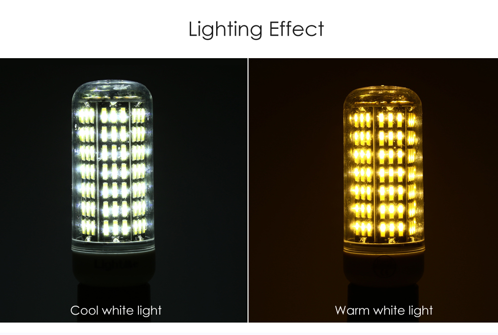 Lightme E14 AC 85 - 265V 11W 1000LM SMD 7020 LED Corn Bulb Light Energy Saving Lamp with 138 LEDs