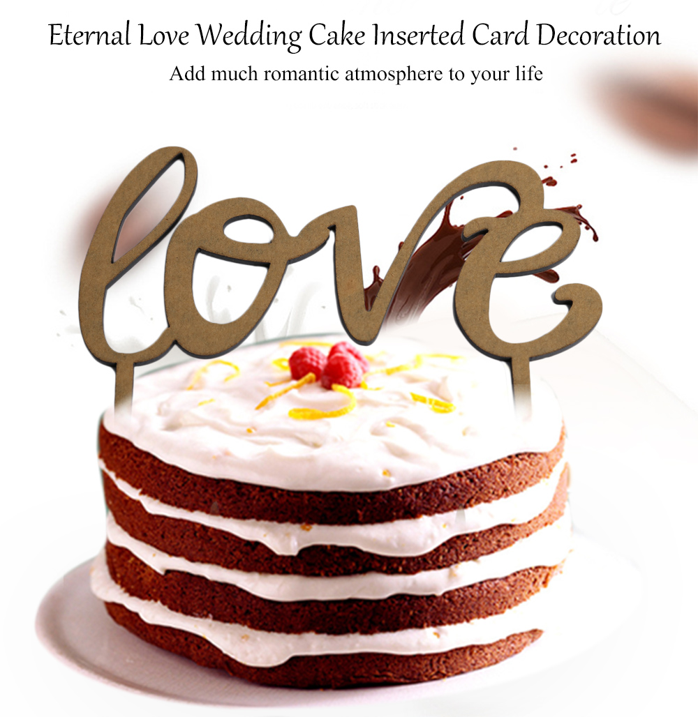 Eternal Love Shape Wedding Cake Inserted Card Decoration