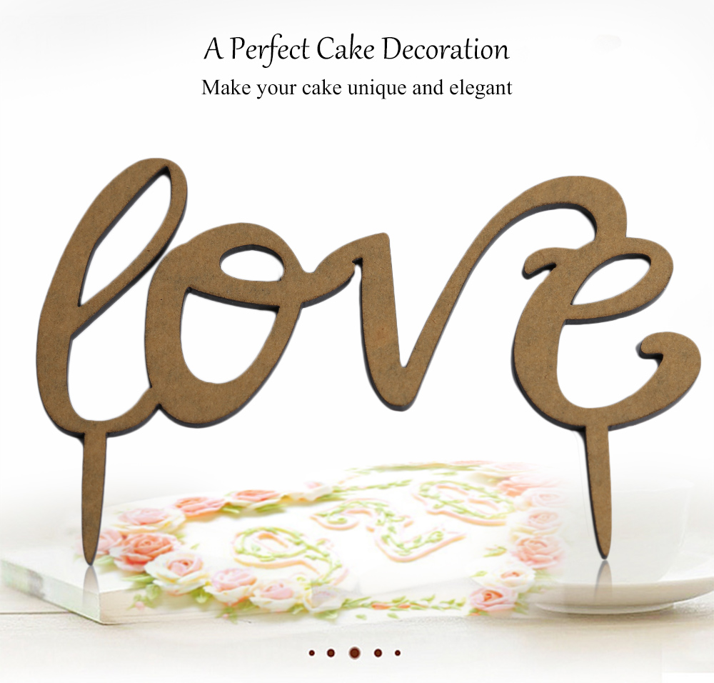 Eternal Love Shape Wedding Cake Inserted Card Decoration