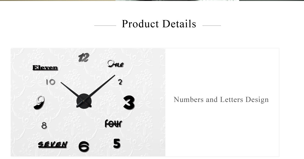 M.Sparkling Numbers Letters Sticker DIY Digital Clock