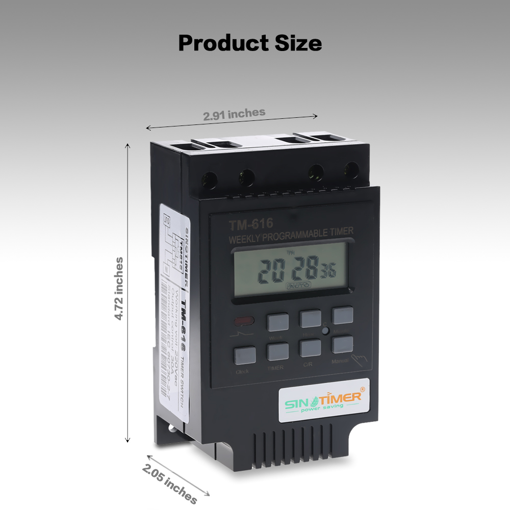 SINOTIMER 220V LCD Digital Weekly Programmable Control Power Timer Switch Time Relay