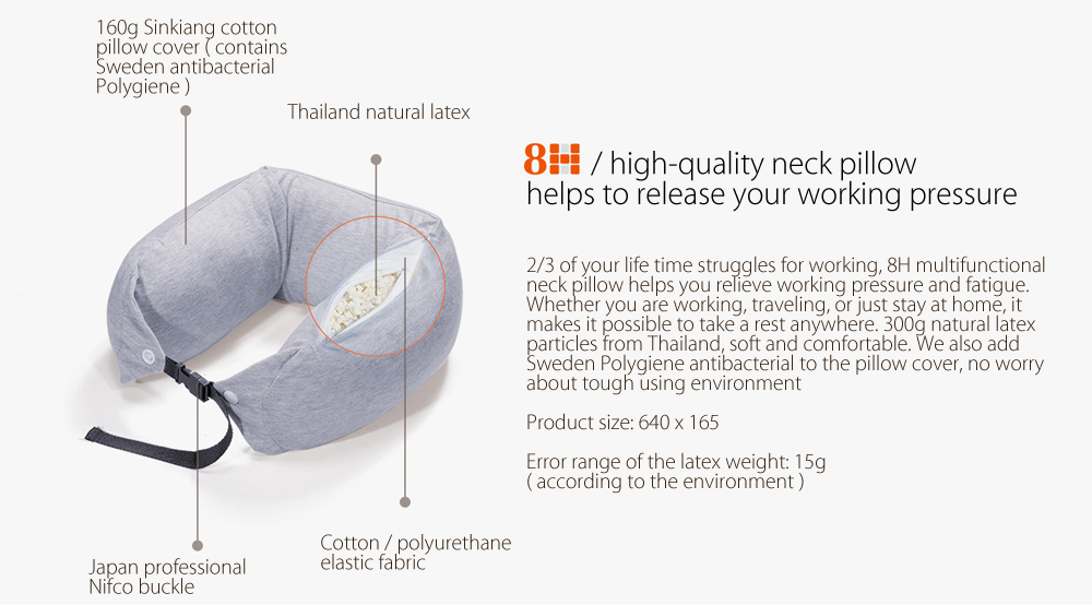 Xiaomi 8H Soft U Shaped Neck Protection Pillow for Travel