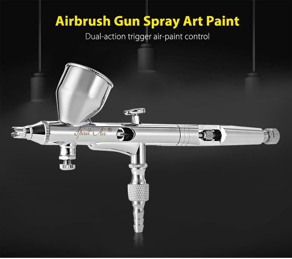 Spirit air BT - 180 0.2mm Gravity Feed Dual Action Airbrush Paint Spray Gun Kit