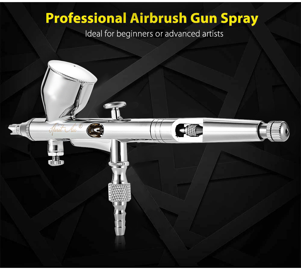 Spirit air BT - 180 0.2mm Gravity Feed Dual Action Airbrush Paint Spray Gun Kit