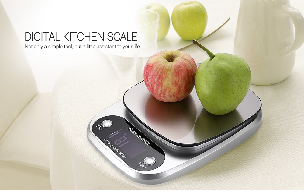 High-precision 10kg / 1g Electric Kitchen Digital Scale with LCD Display