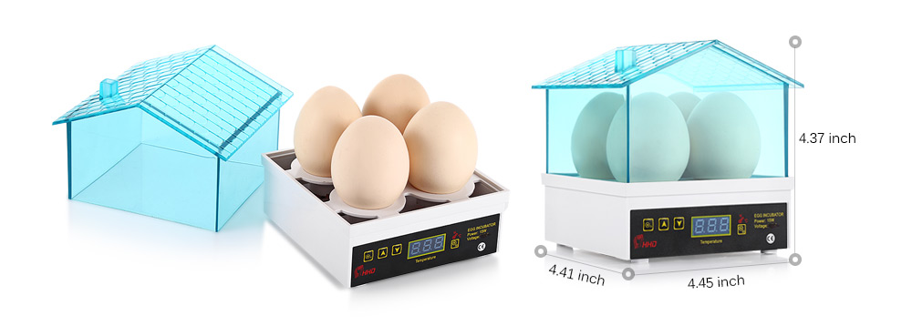 HHD YZ9 - 4 Mini Electric Digital 4 - Egg Incubator Thermostat House for Chickens Ducks Gooses Birds