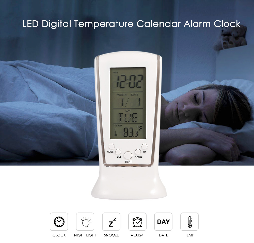 LED Digital Temperature Alarm Clock