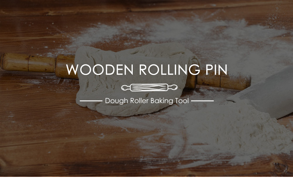 Cat Pattern Wooden Rolling Pin