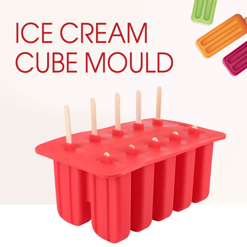 Silicone Ice Cream Cube Mould with 10 Case