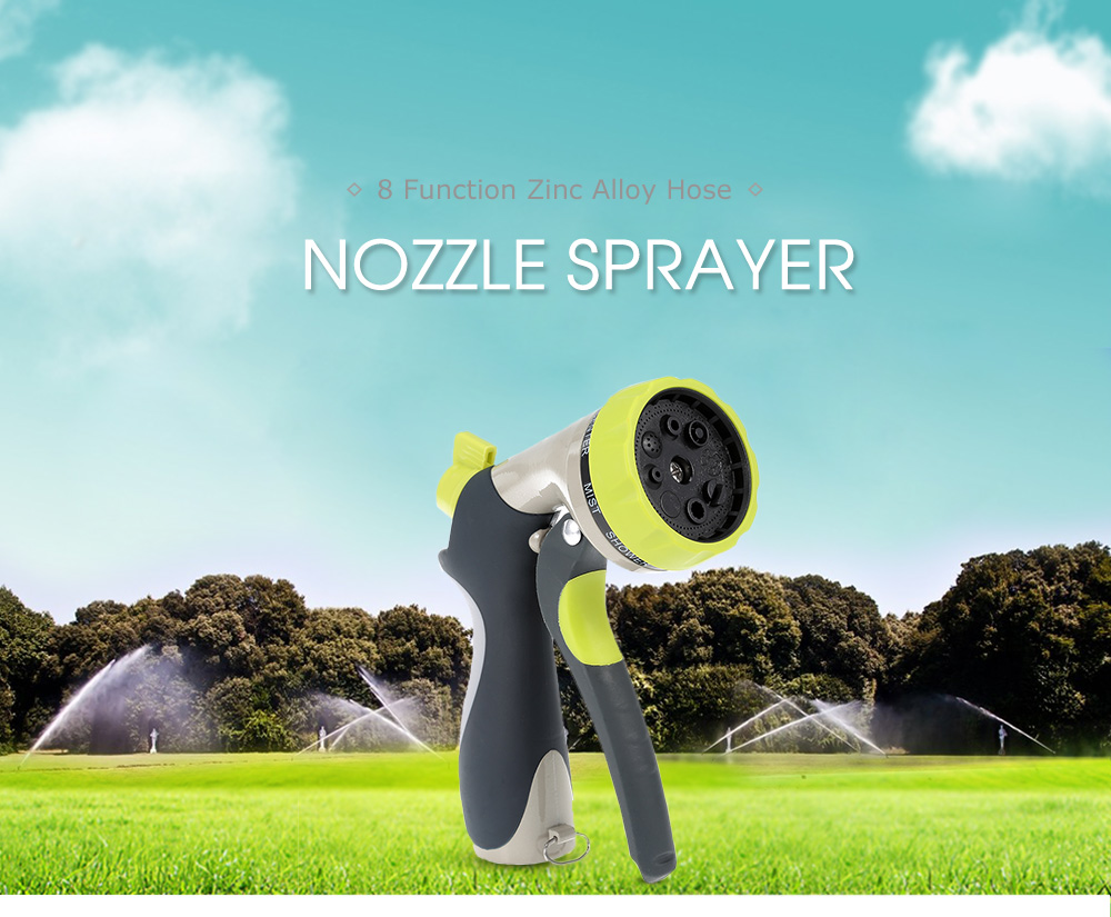 8 Function Garden Hose Nozzle Hand Sprayer