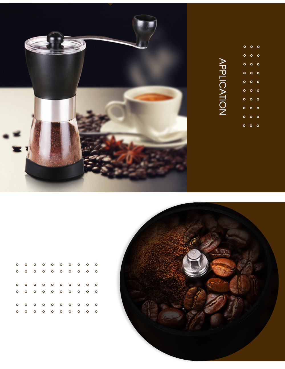 Manual Coffee Grinder Portable Hand Grinding Machine