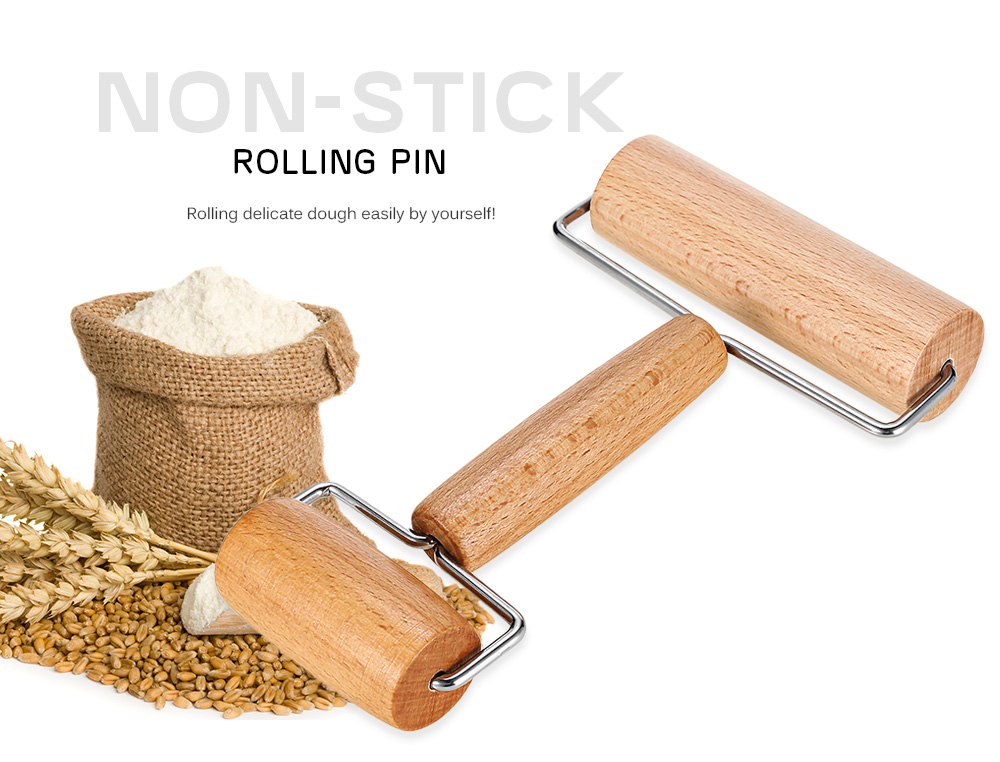 T Type Baking Stick Wooden Rolling Pin Cake Dessert Cooking Tool
