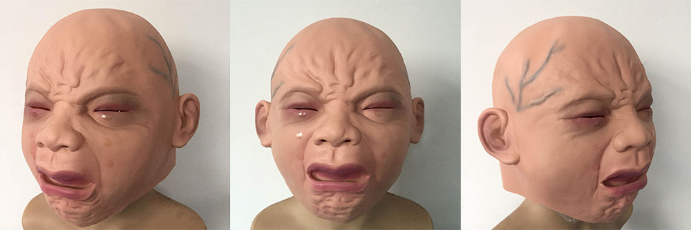 Halloween Realistic Crying Baby Mask