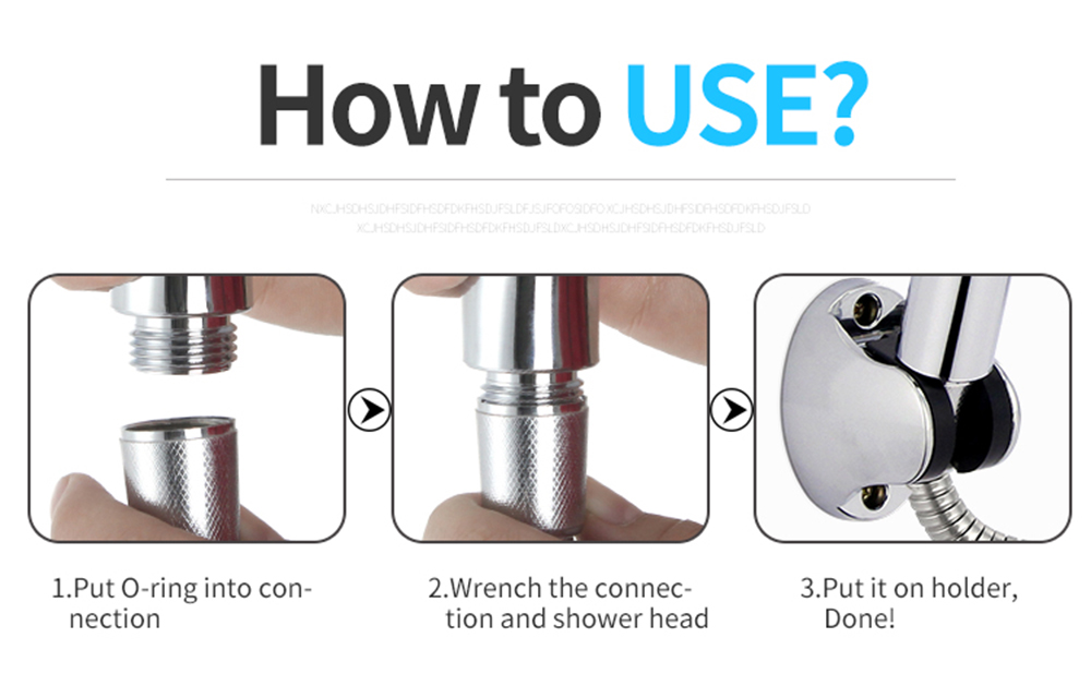 gocomma 300 Holes Shower Head Handheld Water Saving Bathroom High-pressure Boost Rainfall With Chrome ABS