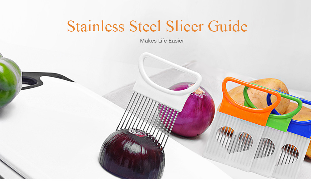 Stainless Steel Onion Holder for Slicer Guide Slicing Cutter Kitchen Utensil Tools