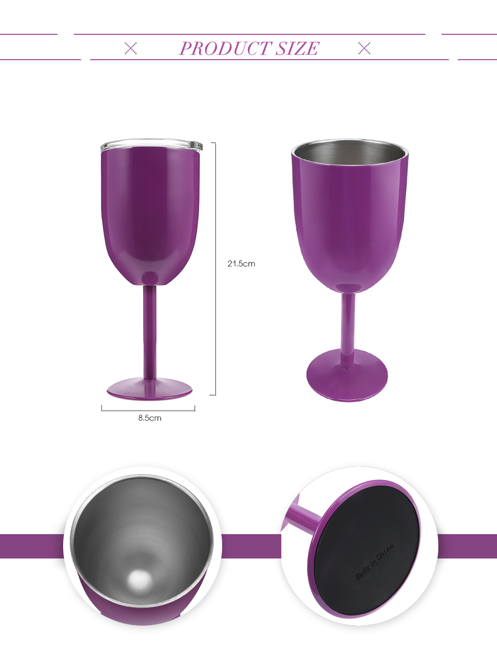 Creative Stainless Steel Goblet Red Wine Cup