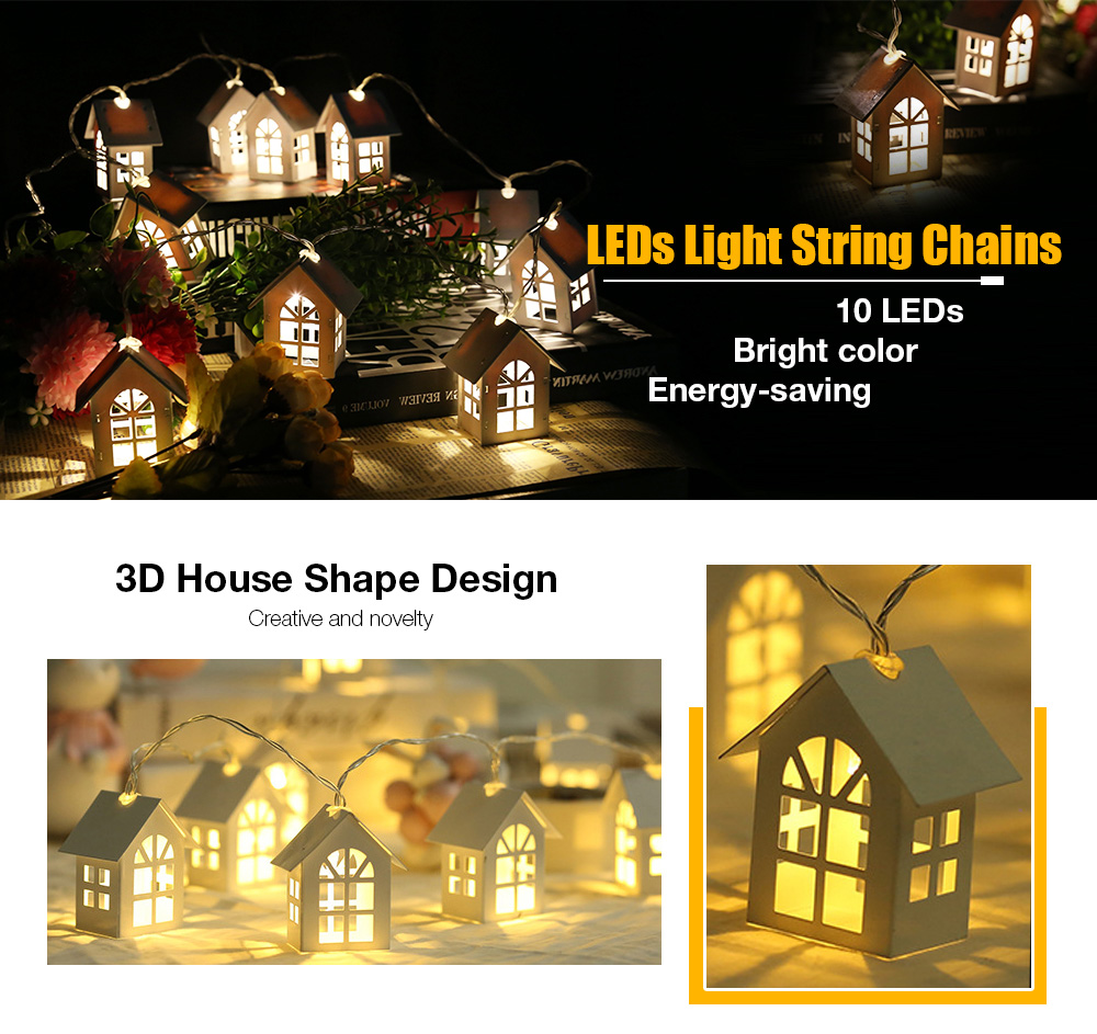 House Shaped LED String Light for Home Decoration Wedding Party 1.65M 10LEDs