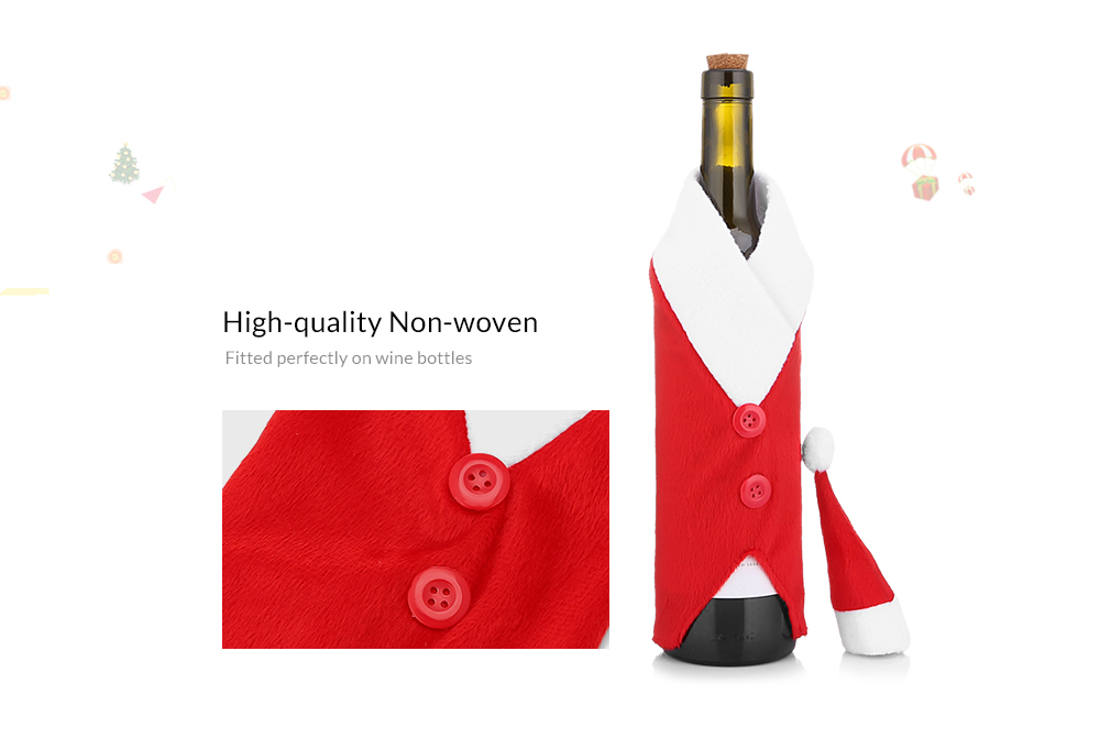 Yeduo Christmas Red Wine Bottle Bag Cover Bags Dinner Table Home Decoration