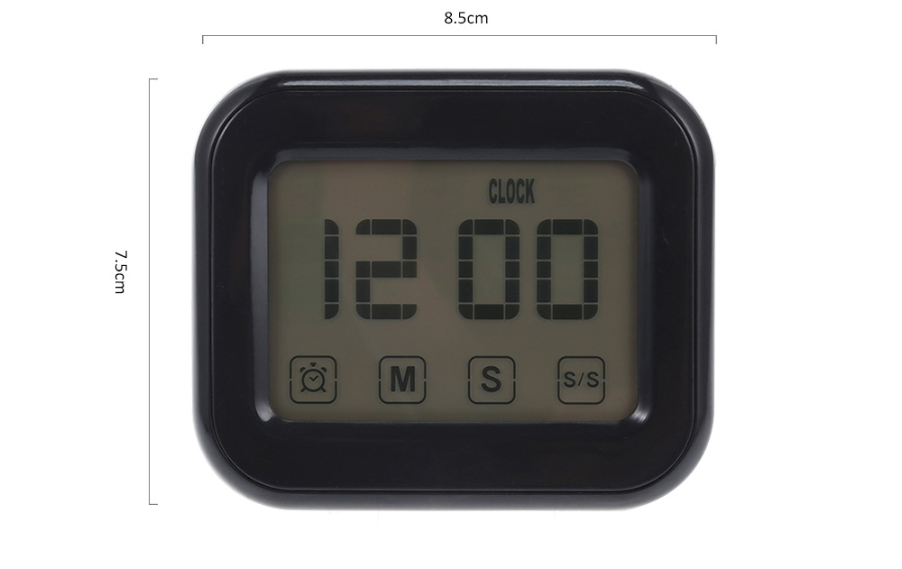 Touch Screen Digital Kitchen Timer Magnetic Alarm Clock