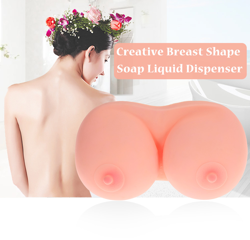 Creative Breast Shape Soap Liquid Dispenser Lotion Bottle