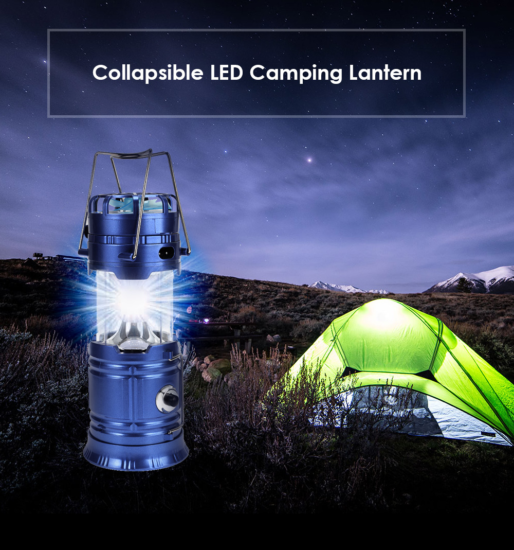 Collapsible LED Camping Lantern with Fan