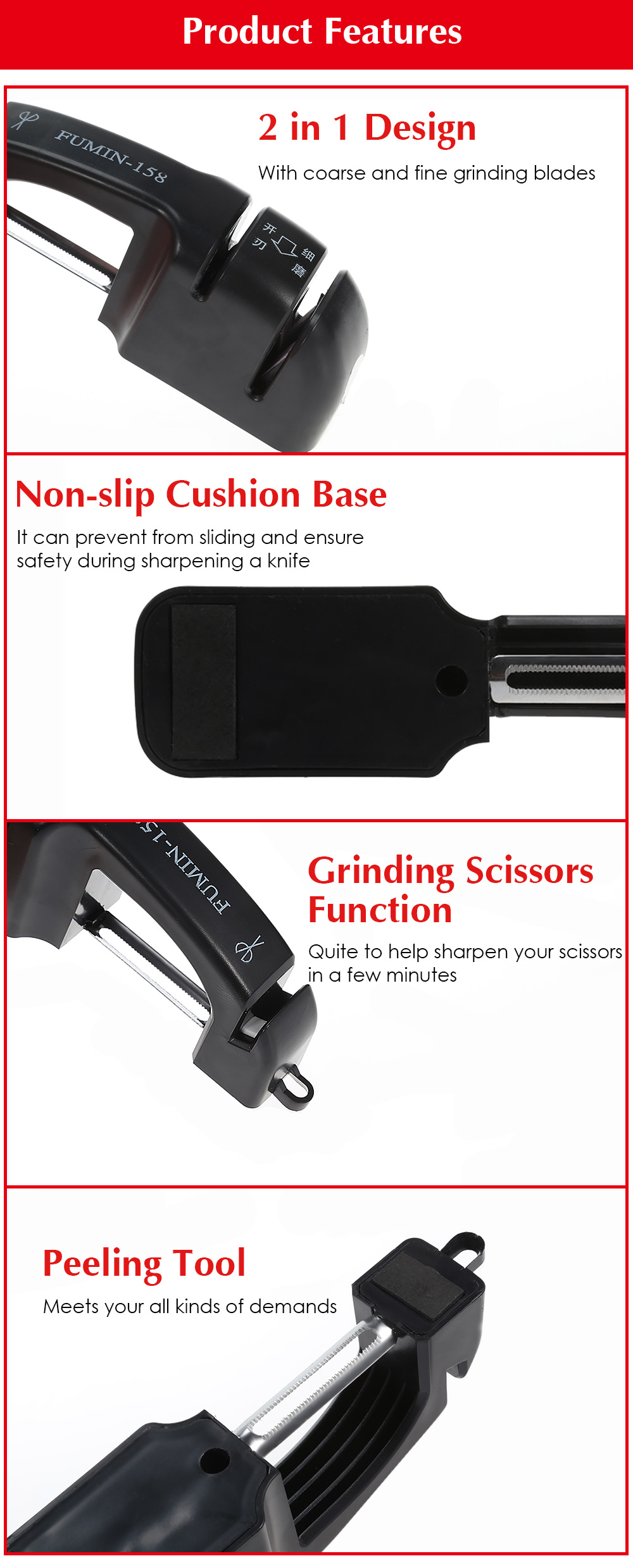 Scissor Knife Sharpener Kitchen Sharpening Tools