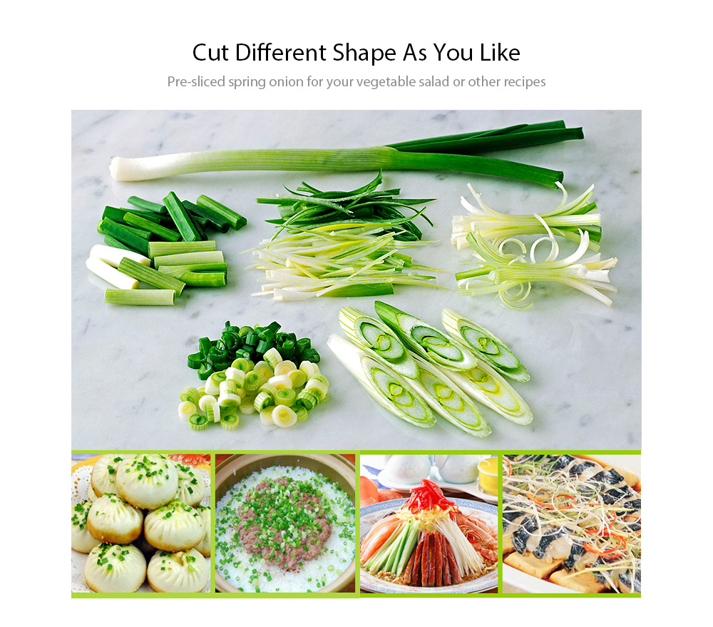 DIHE Onion Cutter Easy Cut Stainless Steel Knife Vegetable Slicer Shredder Chopper Peeler Kitchen Gadget for Scallion Shallot