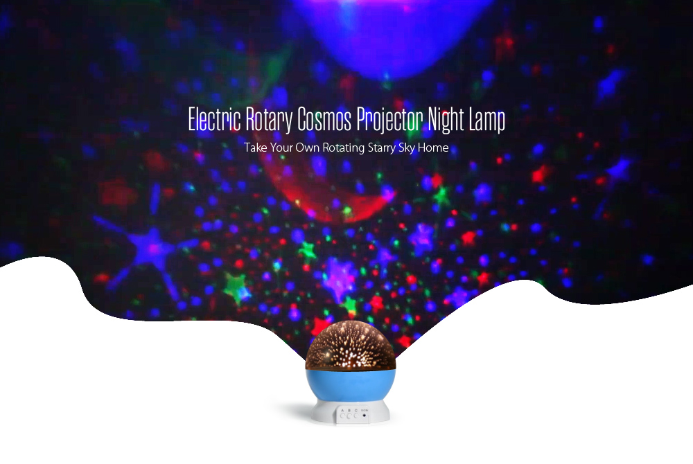 New Romantic Rotating Star Moon Sky Rotation Night Projector Light Lamp