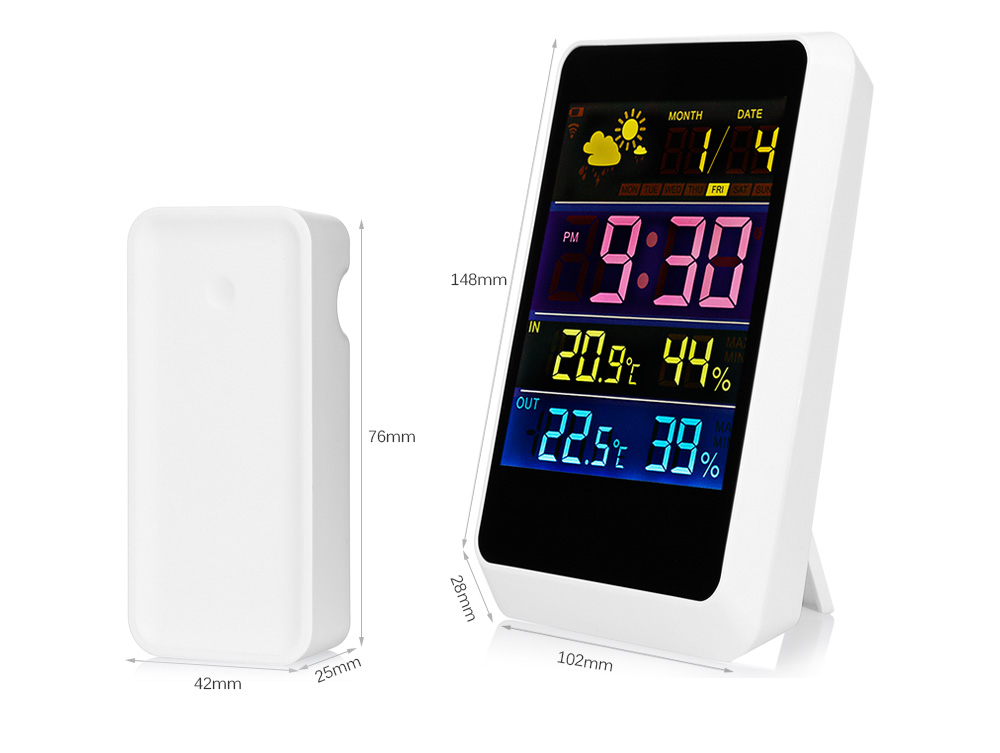 YGH391 Multi-functional Humidity Temperature Detector Sensor Weather Station Alarm Clock