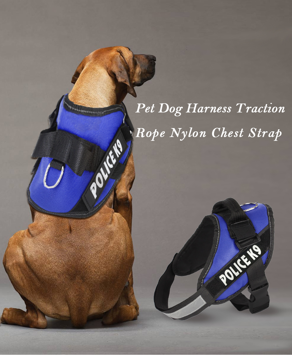 Large Dog Harness Chest Strap Nylon Traction Rope Waterproof Fabric