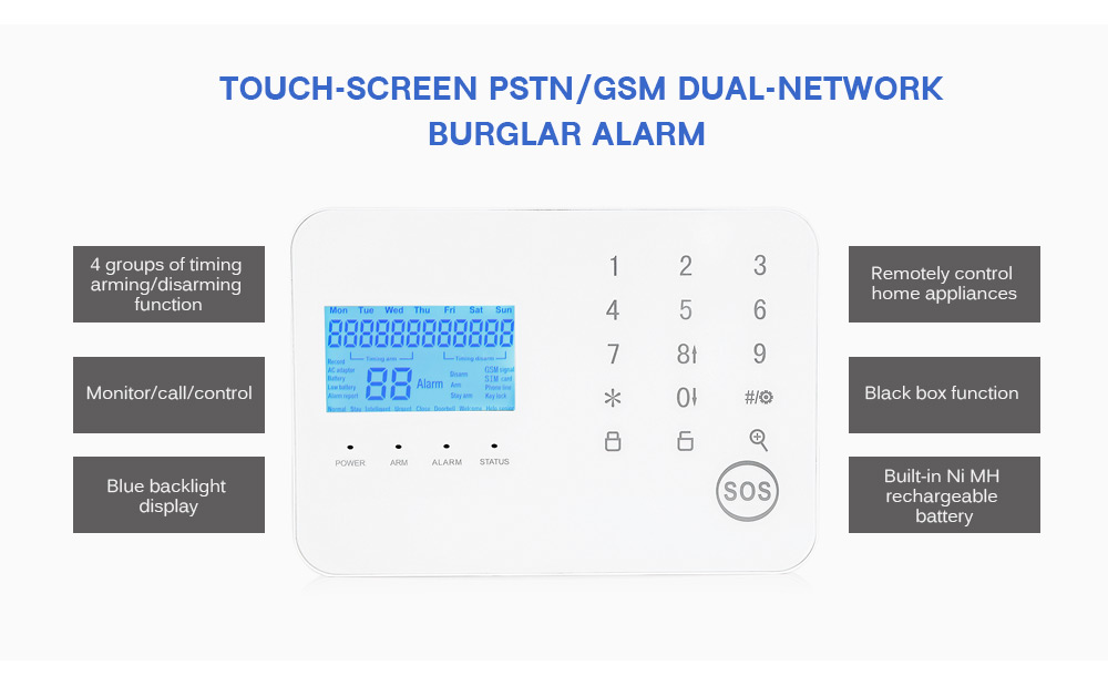 WL - JT - 99CS Wireless Home / Business Security Alarm System Kit
