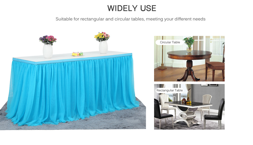 Tutu Tulle Table Skirt Cloth for Party Wedding Home Decoration