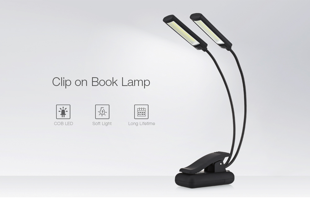 Portable Clip on Book Lamp Flexible Music Stand Light for Mixing Table Piano
