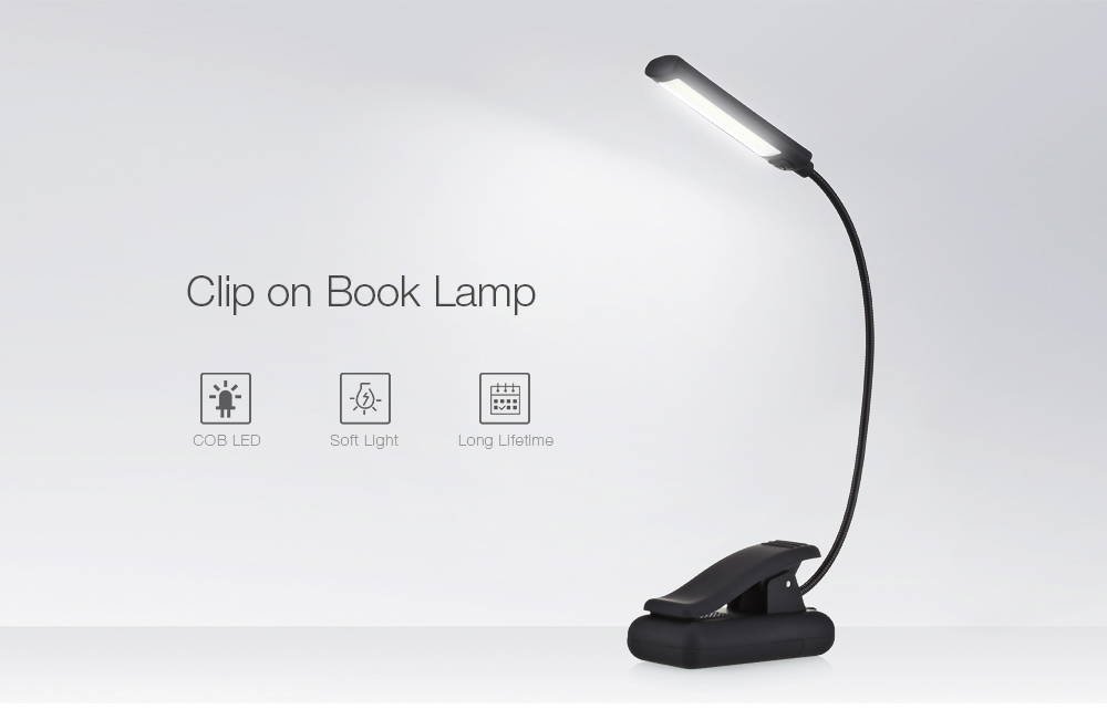 Clip on Book Lamp Flexible Light for Kids Reading