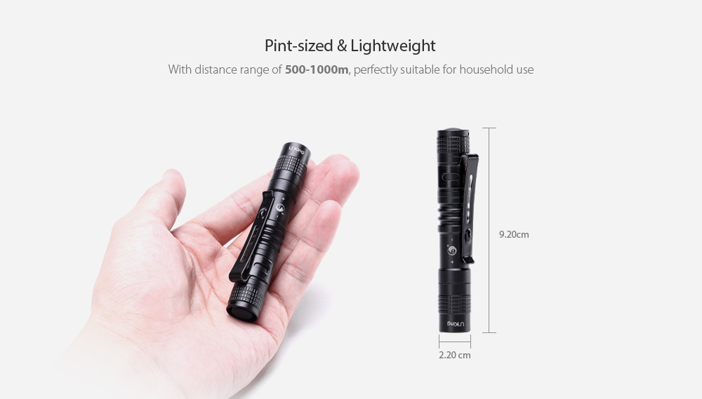 U`King ZQ - X1015 Cree Q5 600LM Pen Light Portable 5500K