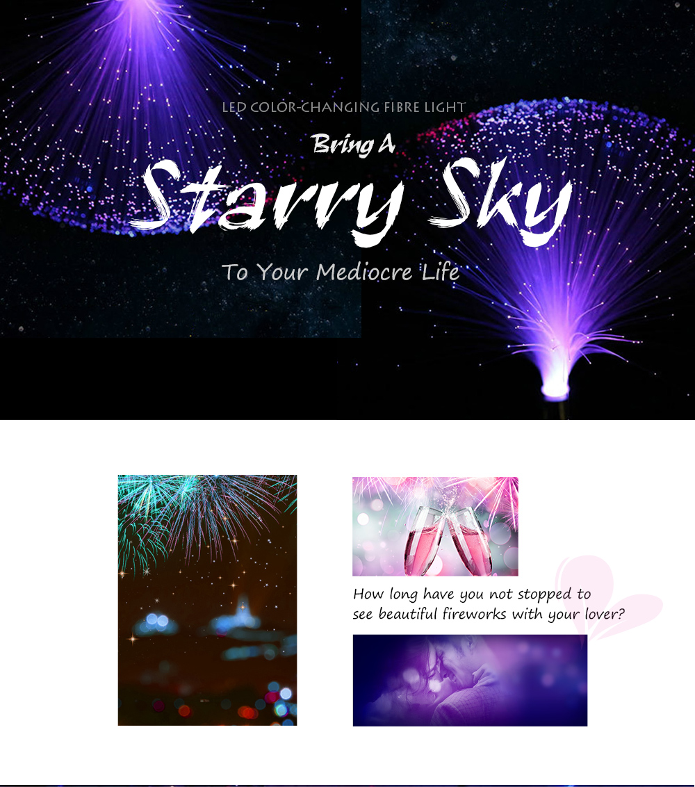 LED Color-changing Fiber Decor Light for Holiday / Wedding / Party