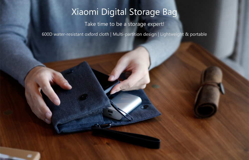 Xiaomi Portable Digital Storage Bag Multi-partition Carrying Case Pouch