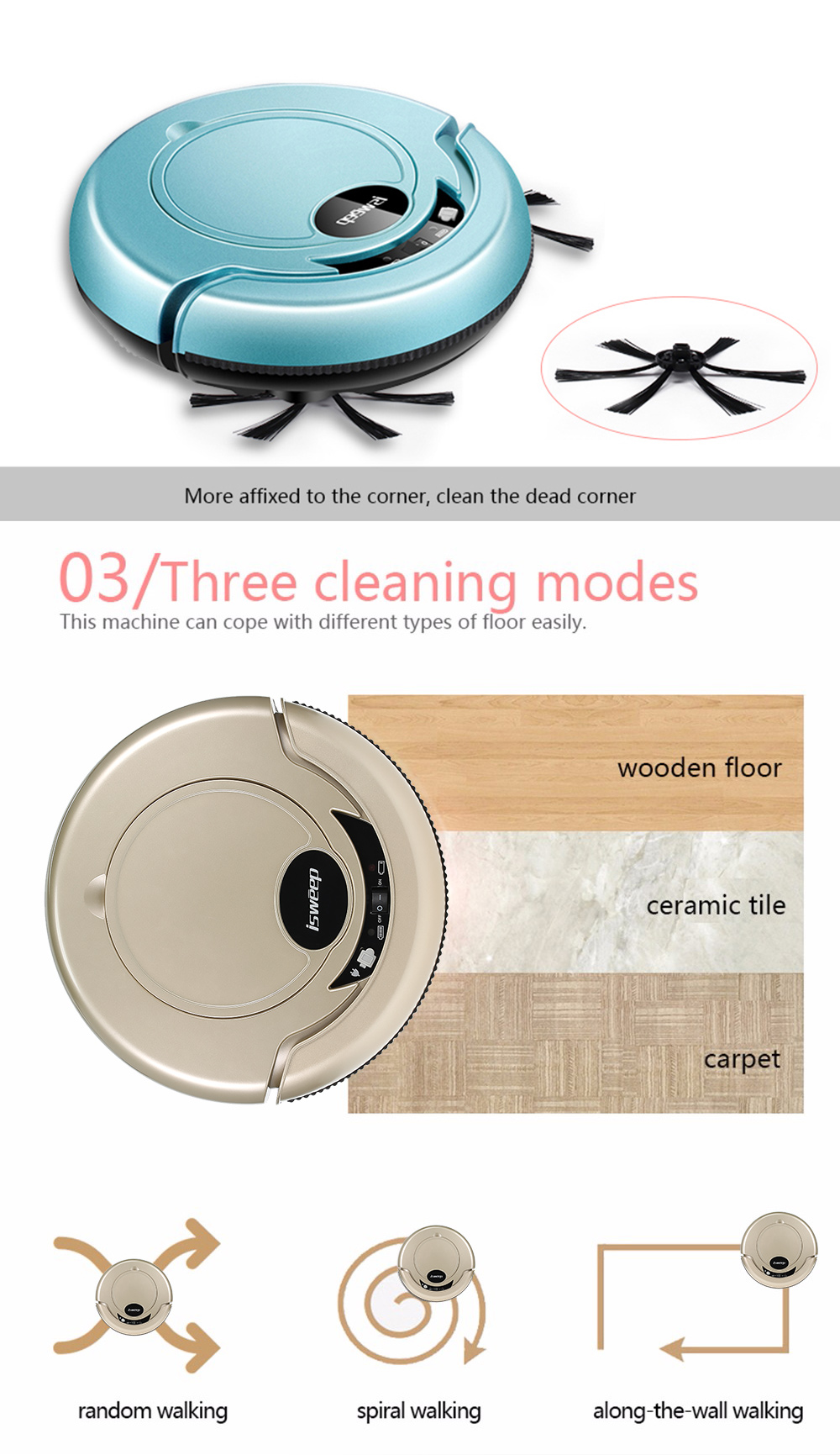 S320 Robotic Vacuum Cleaner with Mopping Cloth