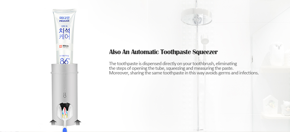 UV Sanitizer Toothbrush Holder Automatic Toothpaste Dispenser for Dental Care