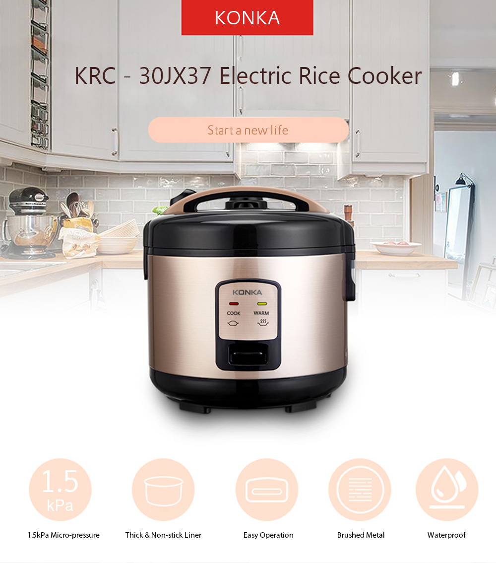 KONKA KRC - 30JX37 3L 500W Non-stick Electric Rice Cooker