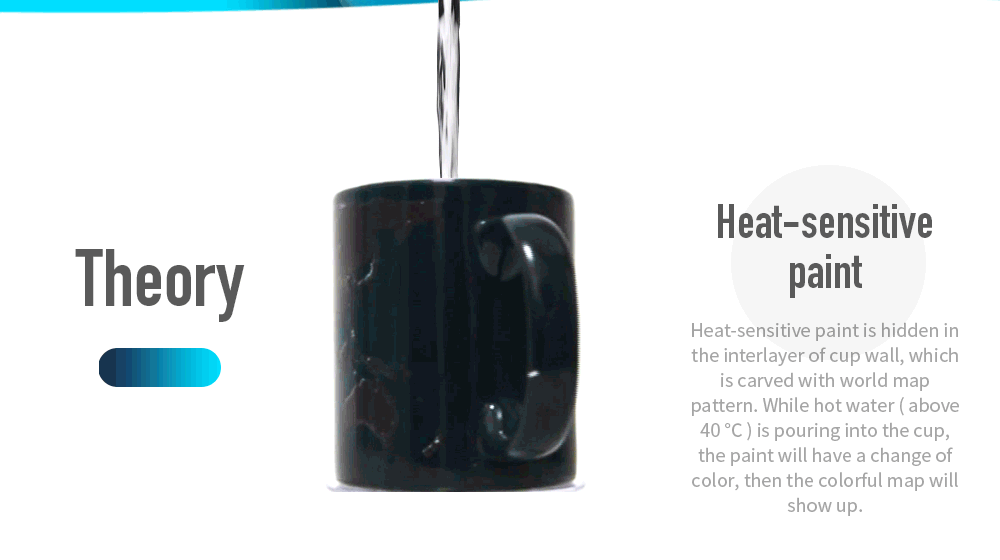 Natural Art Heat Changing Coffee Mug 320mL Cup