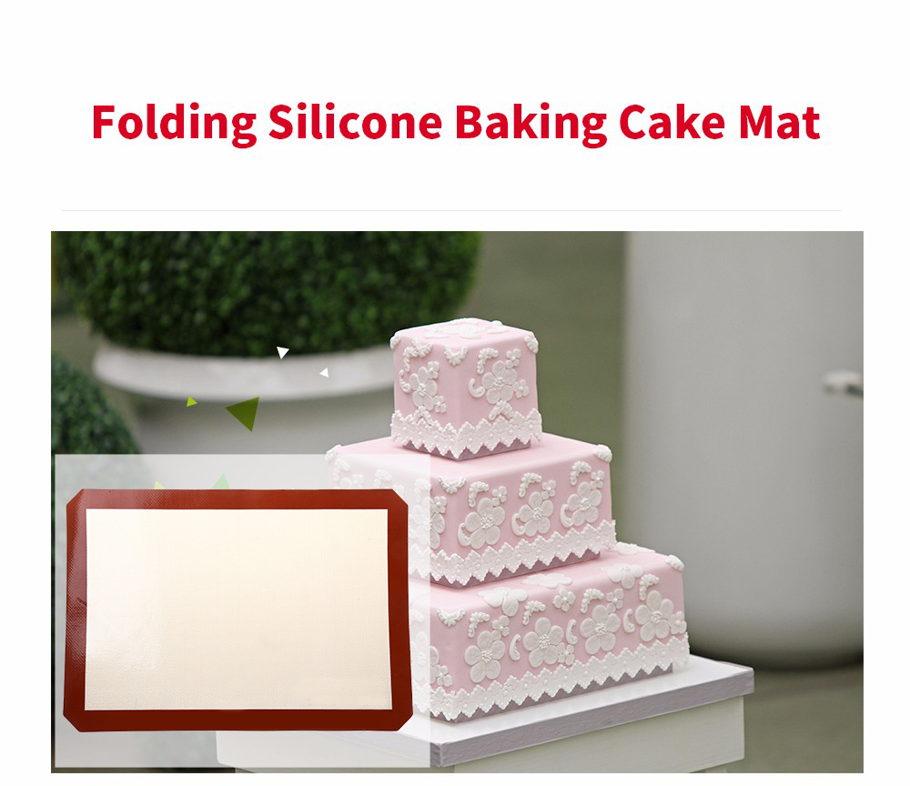 Folding Silicone Baking Cake Dough Fondant Rolling Kneading Mat
