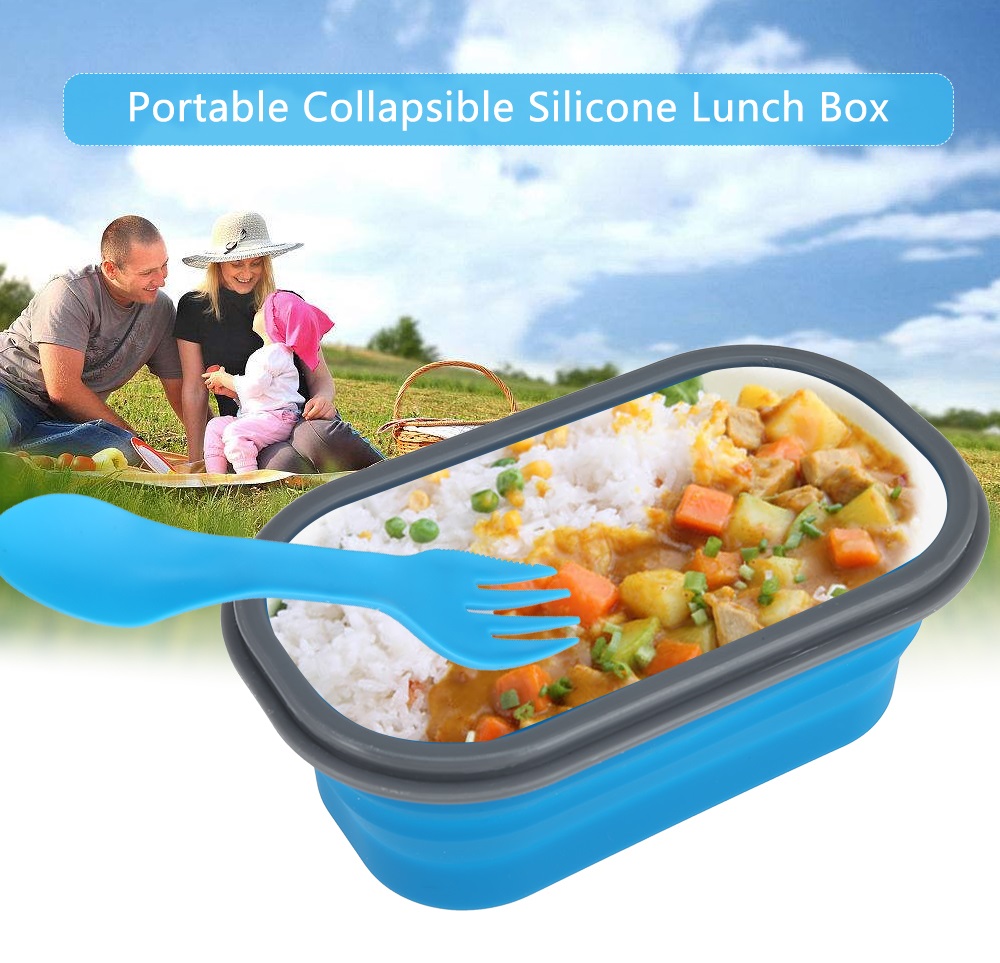 Outdoor Portable Foldable Silicone Lunch Box