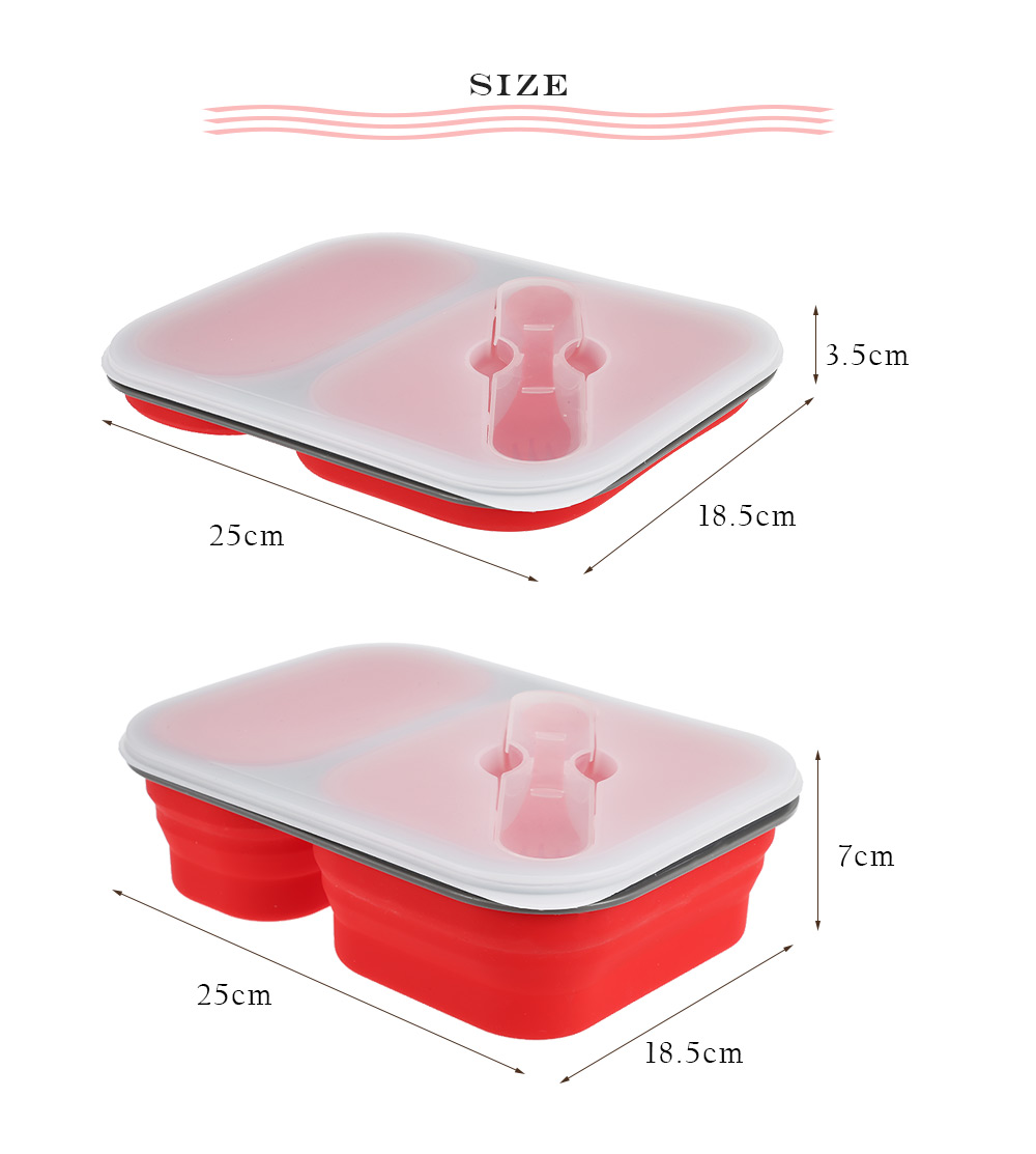 Portable Foldable Leakproof Silicone Lunch Box