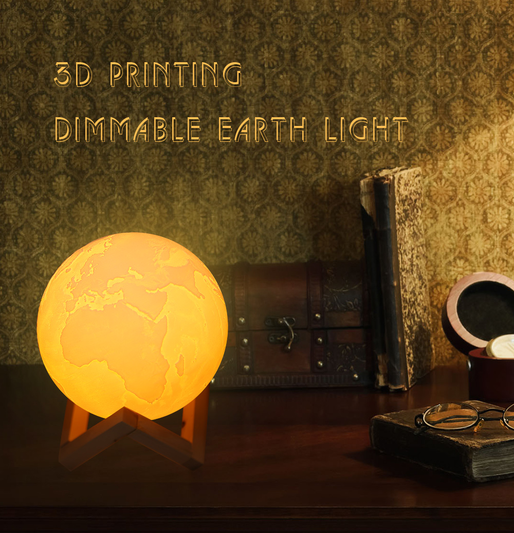 3D Printing Earth Light Dimmable Desk Decorative Lamp