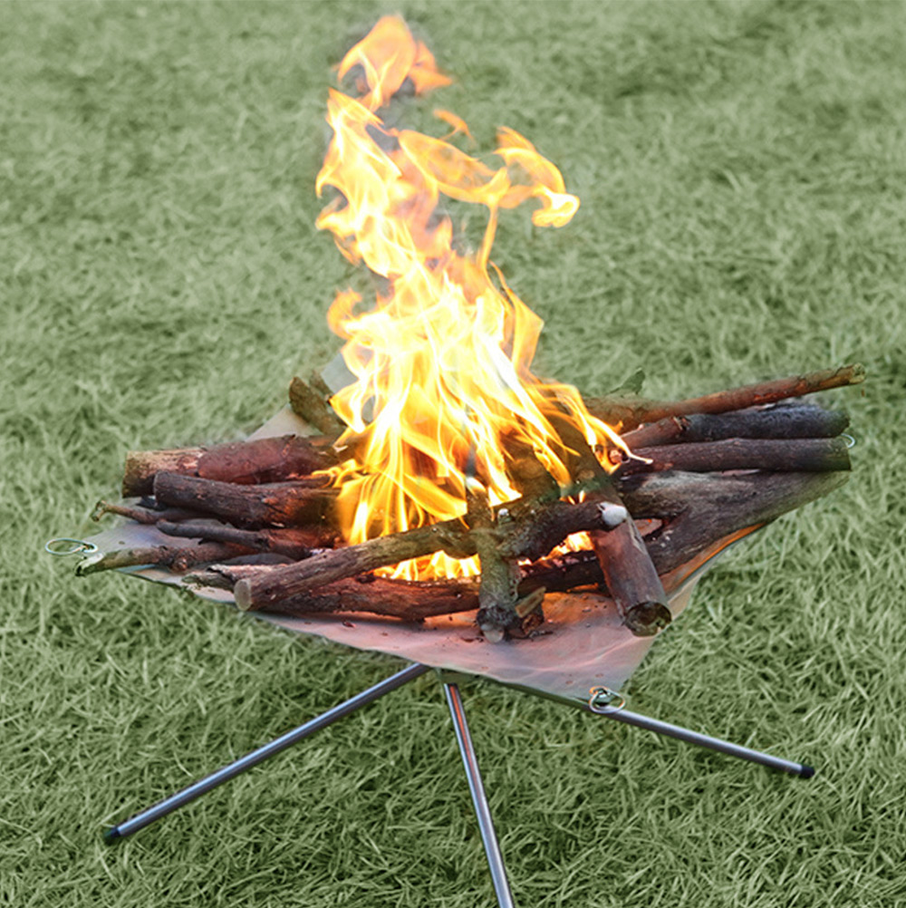 Selpa Portable Folding Stove Fire Frame Camping Wood Burning Grill Heater Stainless Steel Net