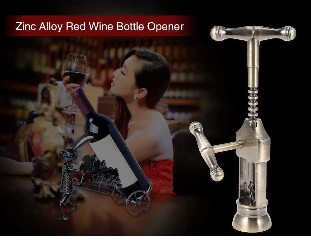 Retro Zinc Alloy Red Wine Bottle Opener